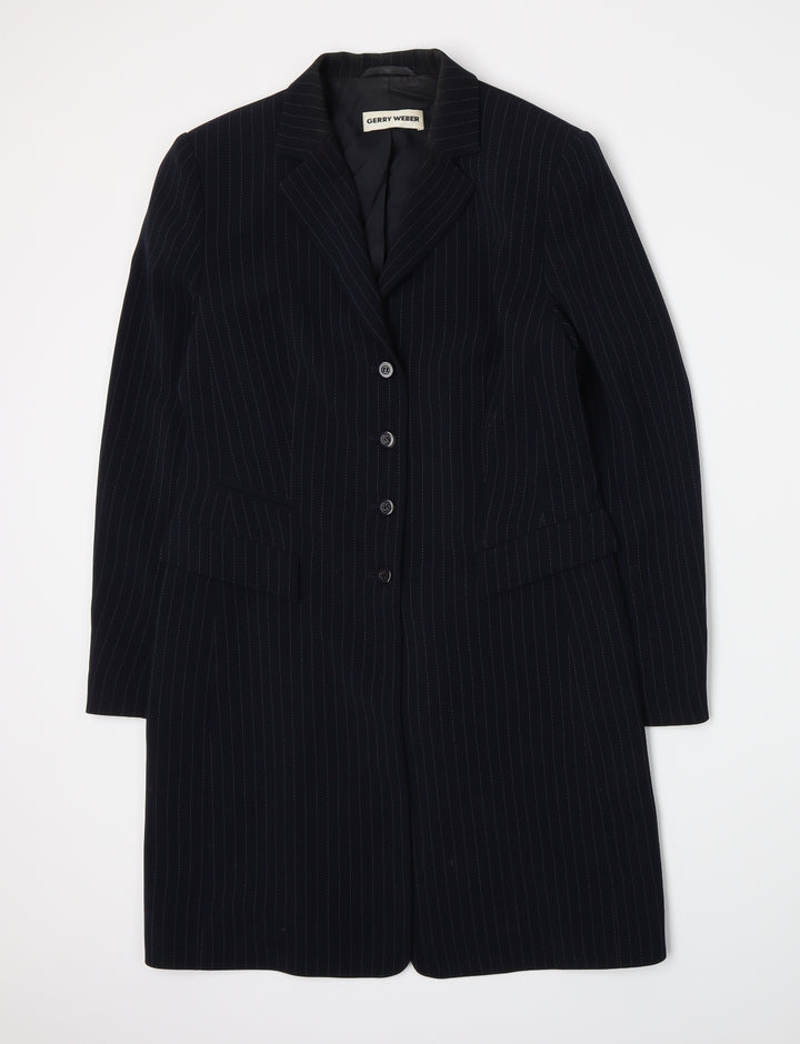 Gerry Weber Womens Blue Spotted Jacket Suit Jacket Size 12