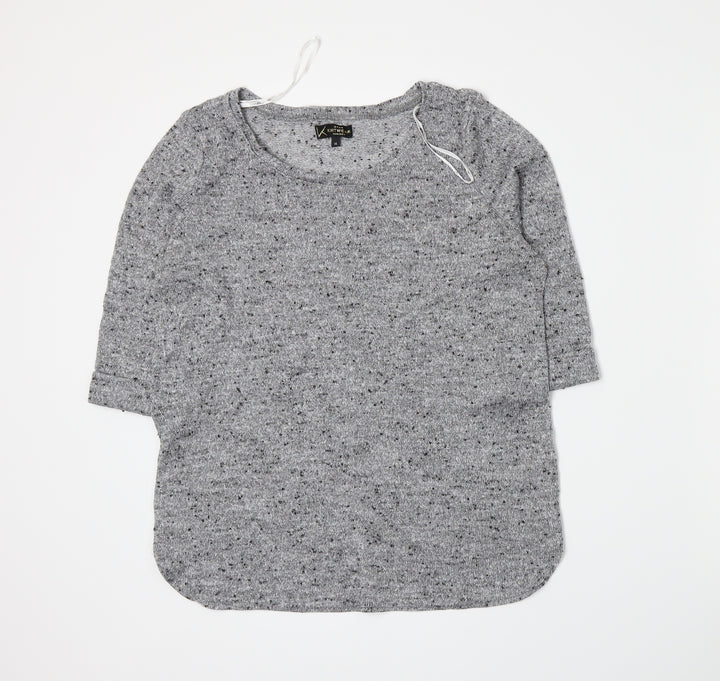 New Look Womens Grey Pullover Jumper Size 14