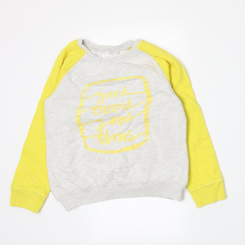 NEXT Girls Yellow  Jersey Pullover Sweatshirt Size 10 Years