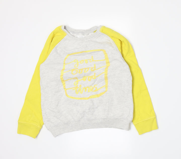 NEXT Girls Yellow Jersey Pullover Sweatshirt Size 10 Years