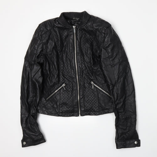 Select Womens Black   Biker Jacket Size 12