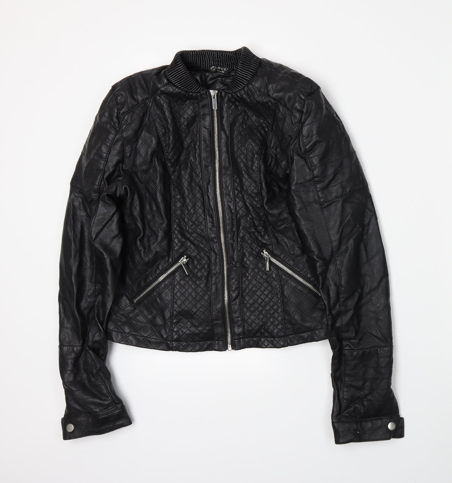 Select Womens Black   Biker Jacket Size 12