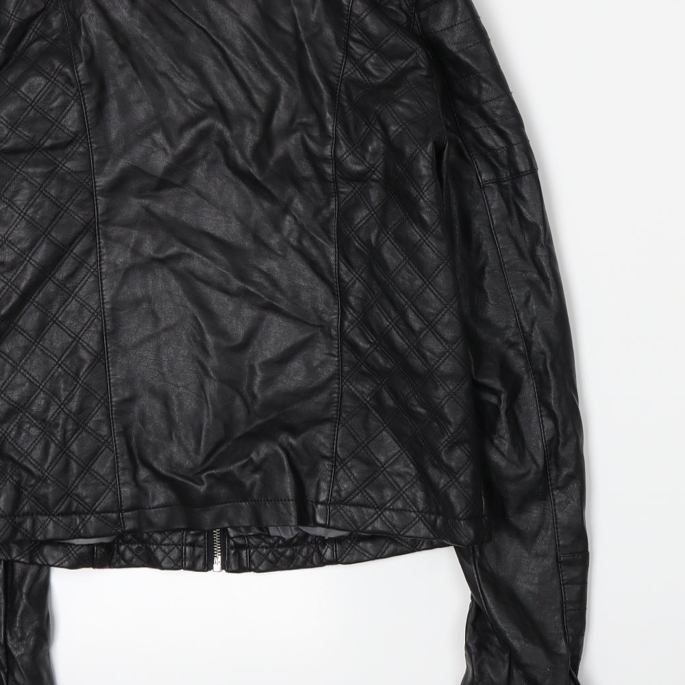 Select Womens Black   Biker Jacket Size 12
