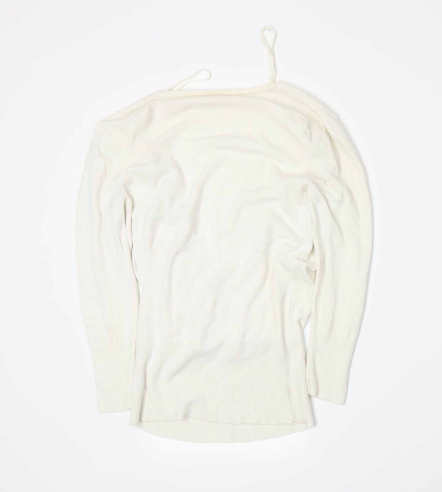 New Look Womens White  Knit Pullover Jumper Size 10