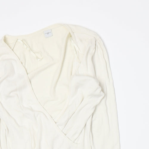 New Look Womens White  Knit Pullover Jumper Size 10