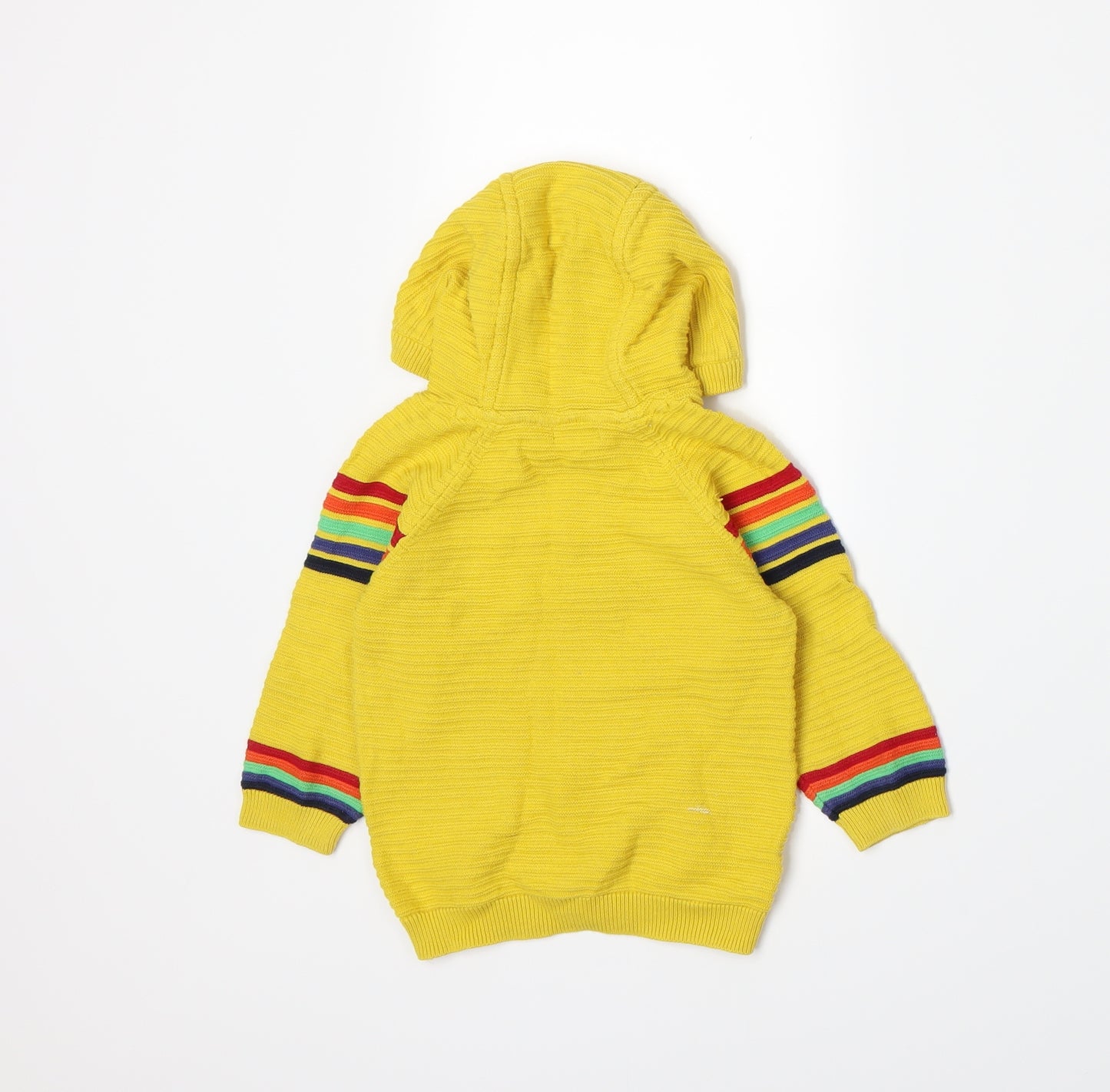 NEXT Boys Yellow Striped Knit Pullover Jumper Size 12-18 Months