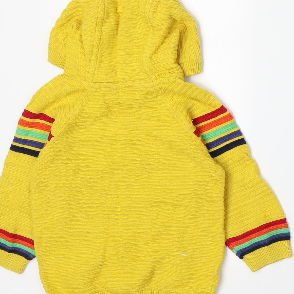 NEXT Boys Yellow Striped Knit Pullover Jumper Size 12-18 Months
