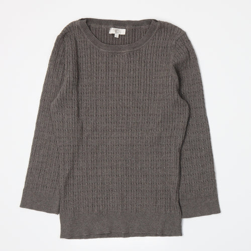 CC Womens Brown  Knit Pullover Jumper Size M