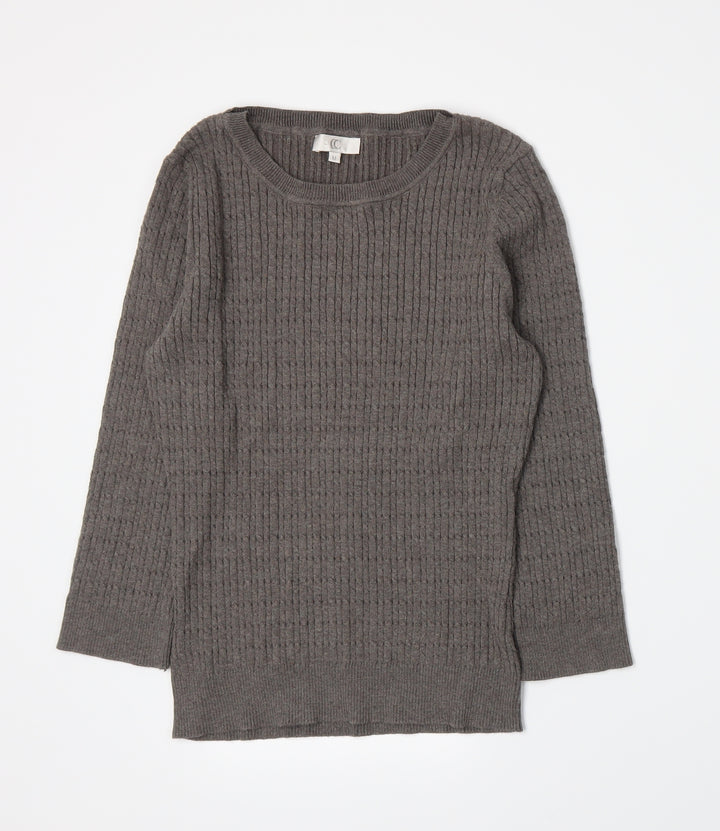 CC Womens Brown Knit Pullover Jumper Size M
