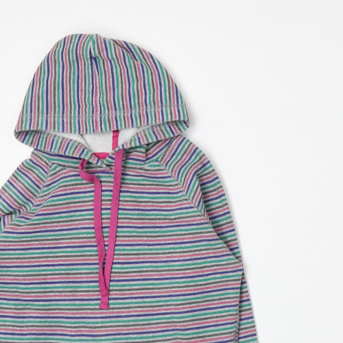 Primark Womens Grey Striped Jersey Pullover Hoodie Size 10
