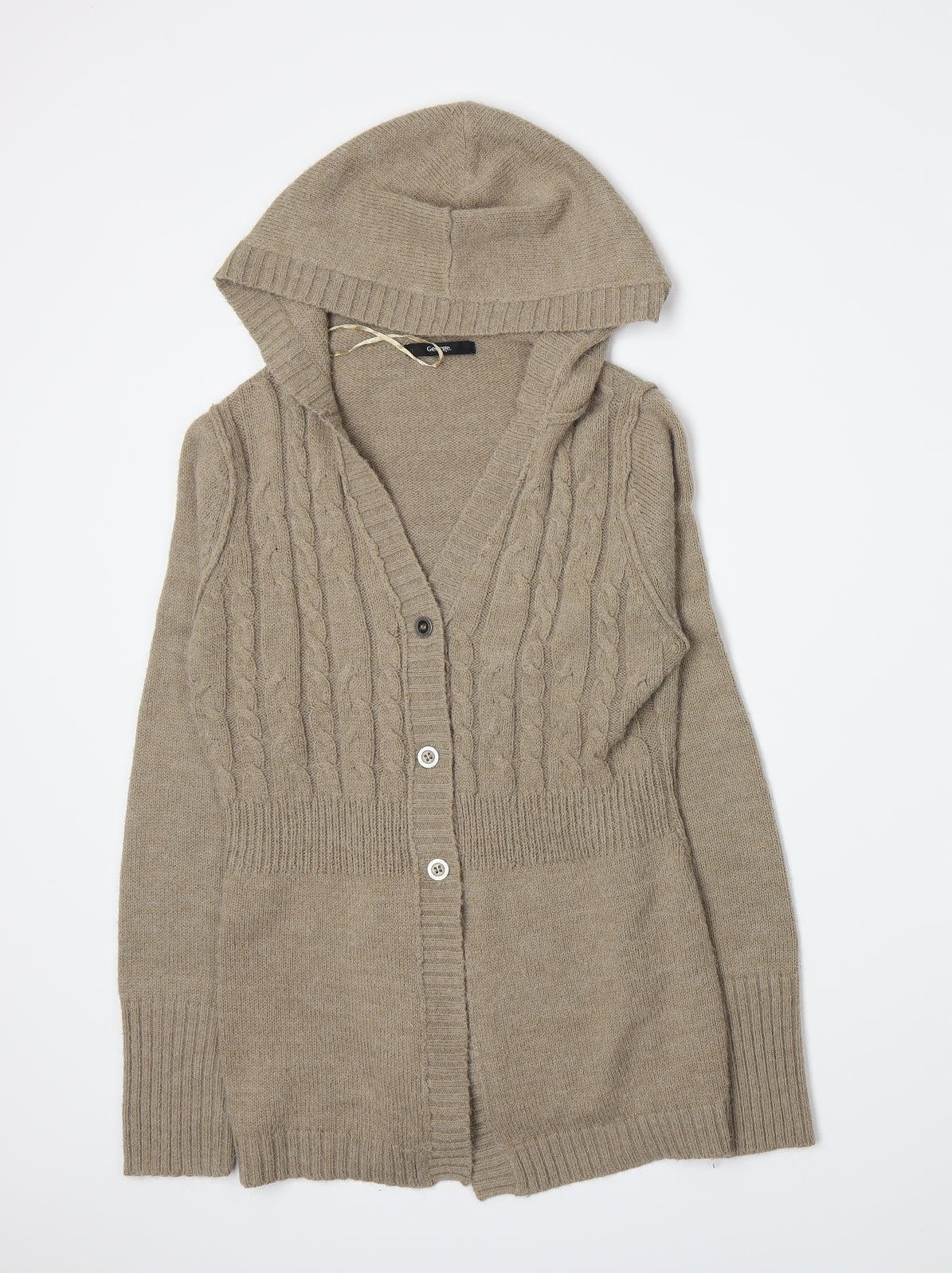 George Womens Beige  Knit Cardigan Jumper Size 12