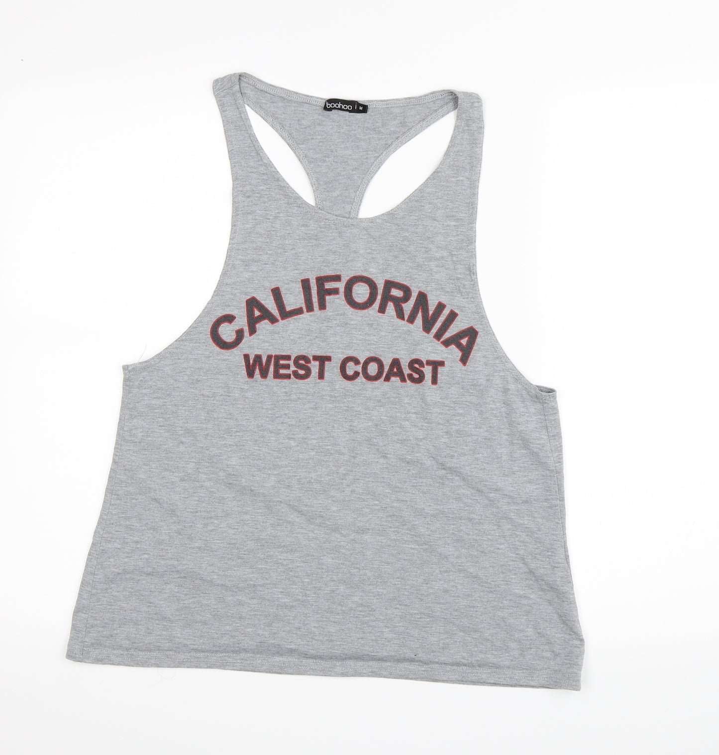 Boohoo Womens Grey   Basic Tank Size M  - Racer Back