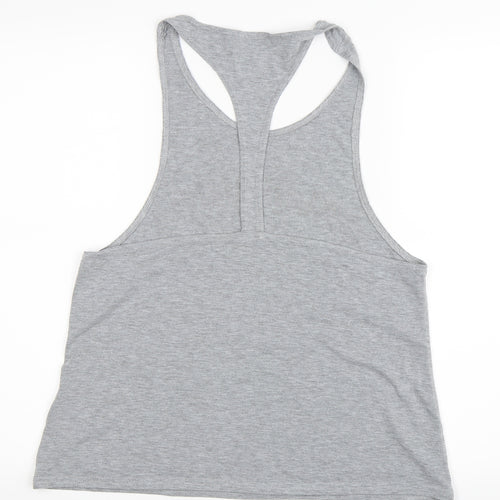 Boohoo Womens Grey   Basic Tank Size M  - Racer Back