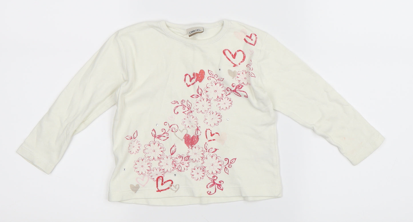 Cherokee Girls White   Basic T-Shirt Size 12-18 Months