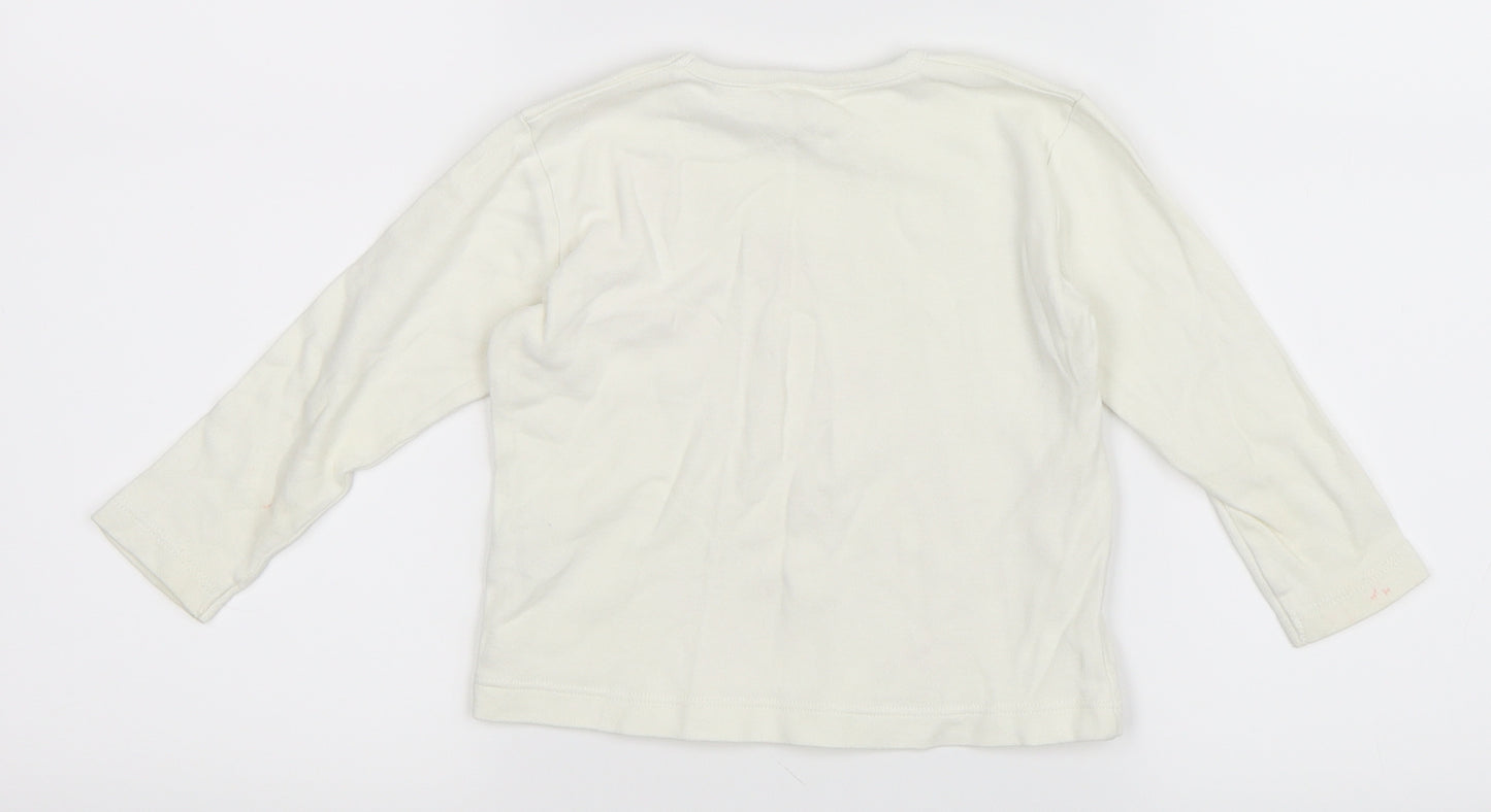 Cherokee Girls White   Basic T-Shirt Size 12-18 Months