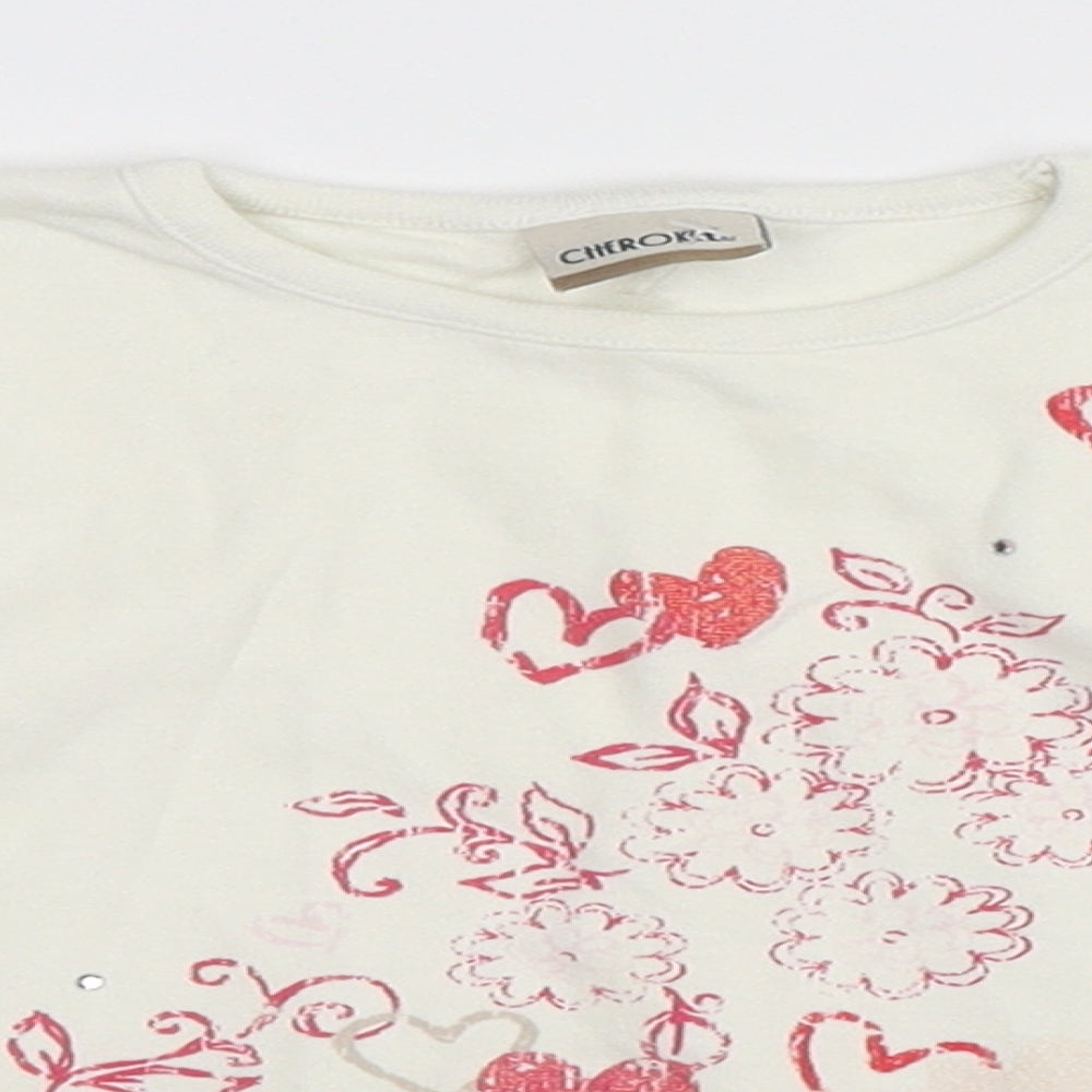 Cherokee Girls White   Basic T-Shirt Size 12-18 Months