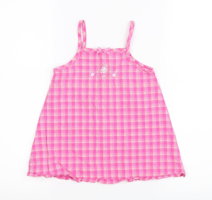 Adams Apple Girls Pink Gingham  A-Line  Size 9-12 Months