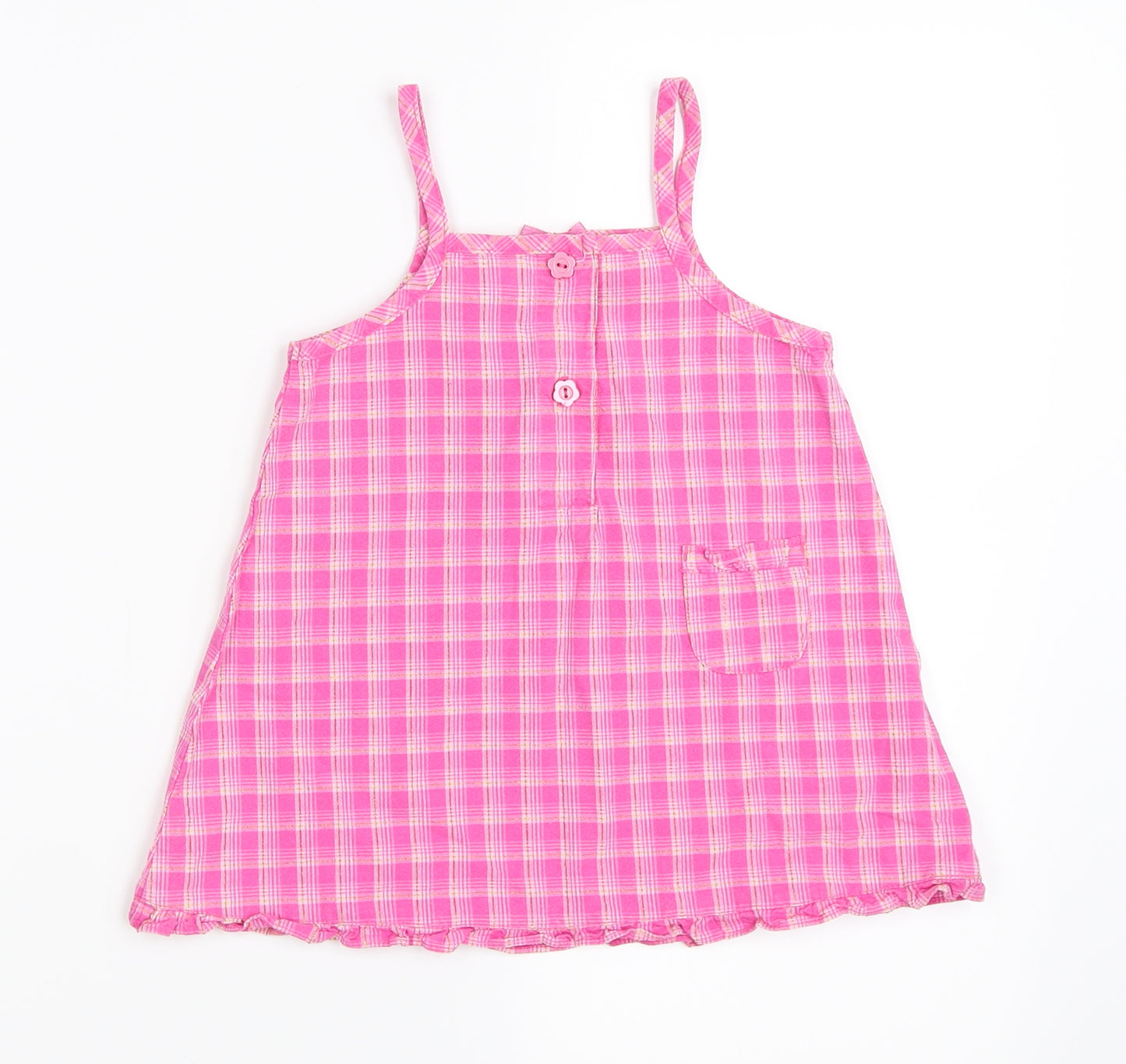 Adams Apple Girls Pink Gingham  A-Line  Size 9-12 Months