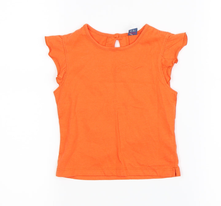 TU Girls Orange Basic Tank Size 18-24 Months