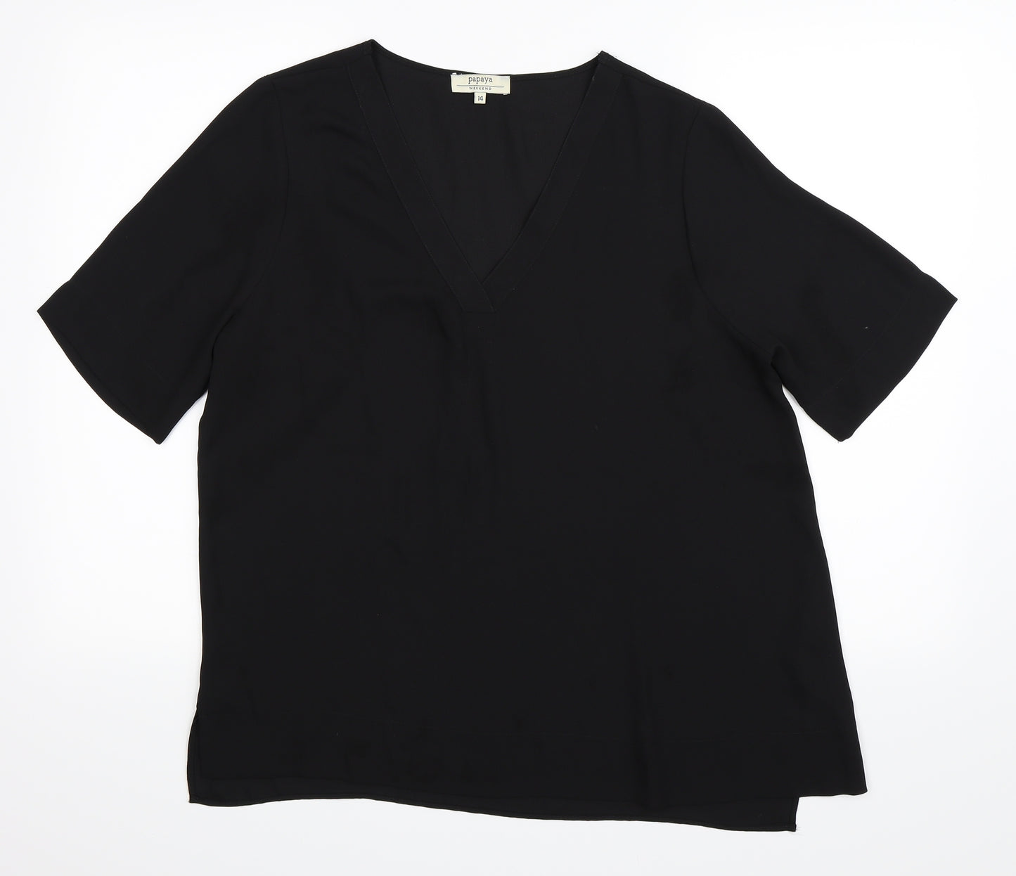 Papaya Womens Black   Basic Blouse Size 14
