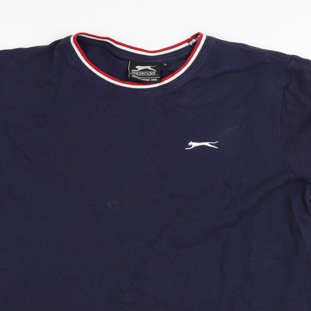 Slazenger Mens Blue    T-Shirt Size L