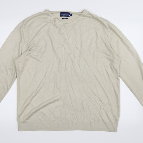 Atlantic Bay Mens Beige   Pullover Jumper Size L