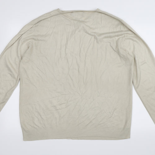 Atlantic Bay Mens Beige   Pullover Jumper Size L