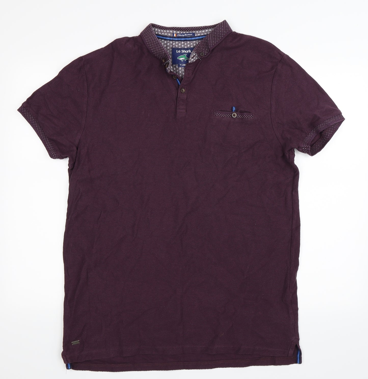 Le Shark Mens Purple    Polo Size XL