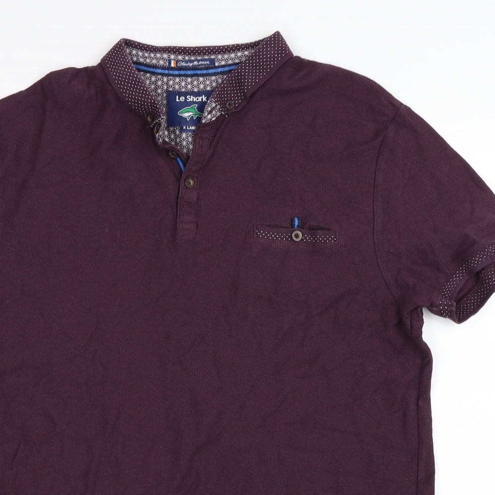 Le Shark Mens Purple    Polo Size XL