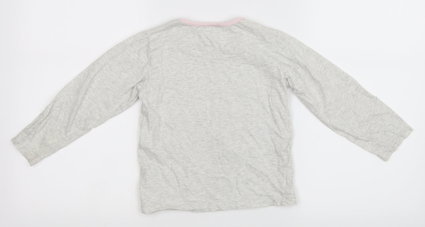 TU Girls Grey Solid  Top Pyjama Top Size 4-5 Years  - Disney Bunny