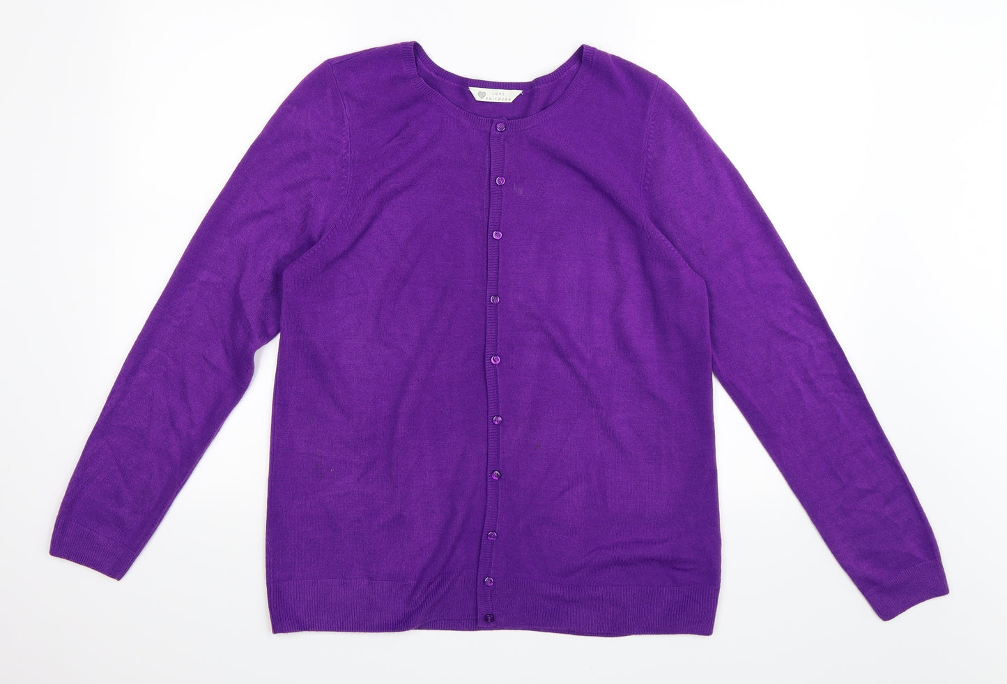 BHS Womens Purple   Cardigan Jumper Size 16
