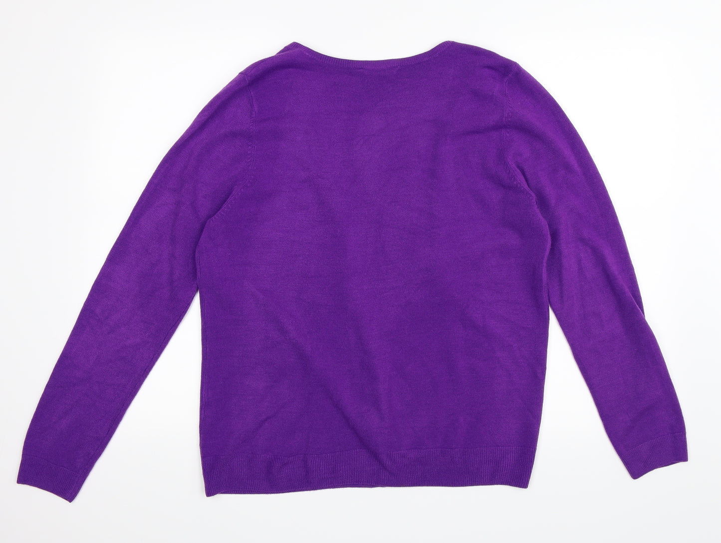 BHS Womens Purple   Cardigan Jumper Size 16