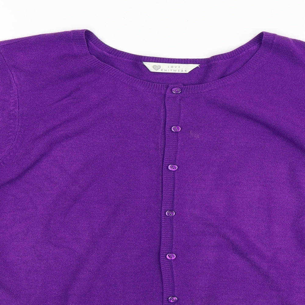 BHS Womens Purple   Cardigan Jumper Size 16