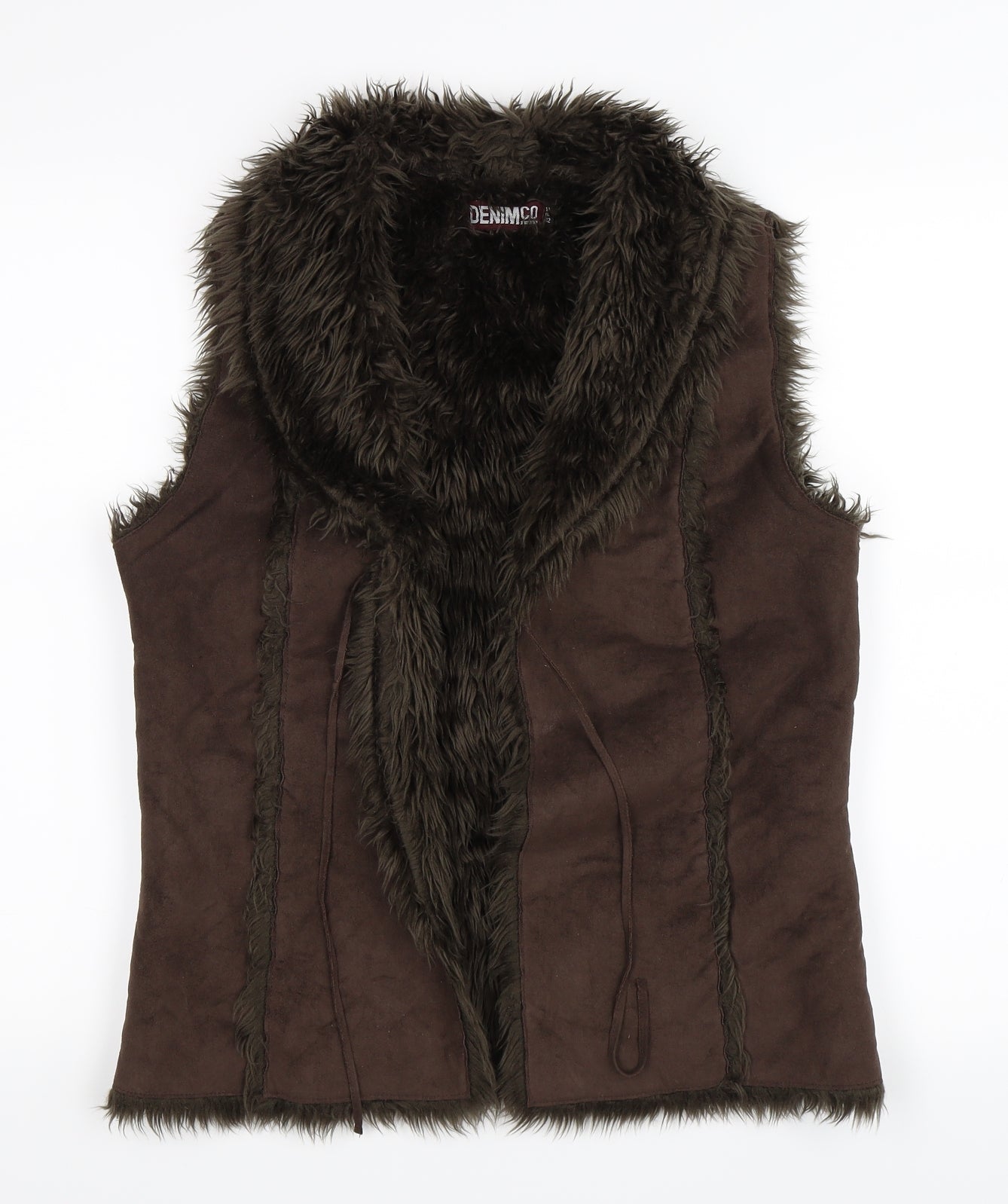 Denim Co Womens Brown   Jacket Waistcoat Size 14  - Fury