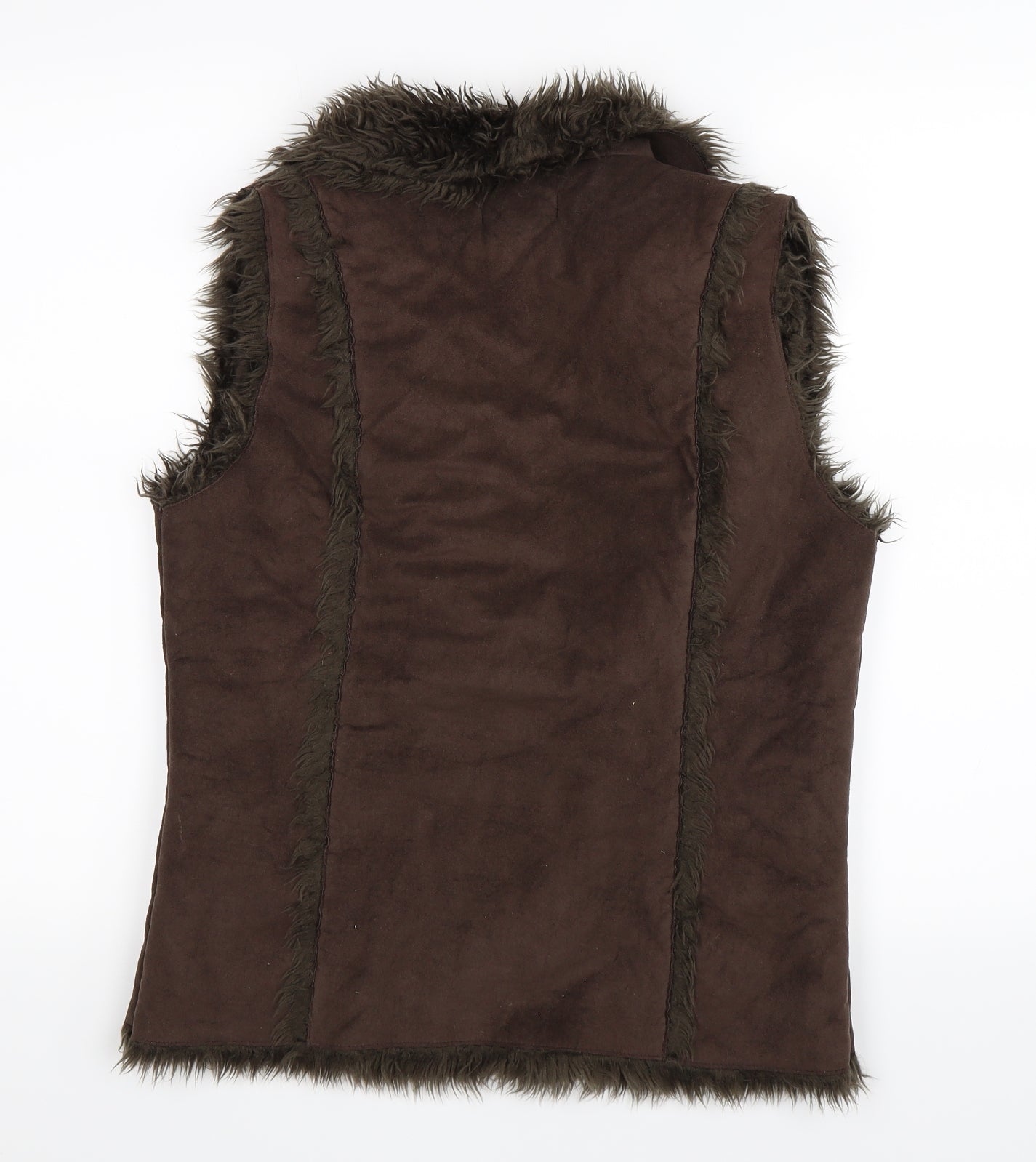 Denim Co Womens Brown   Jacket Waistcoat Size 14  - Fury