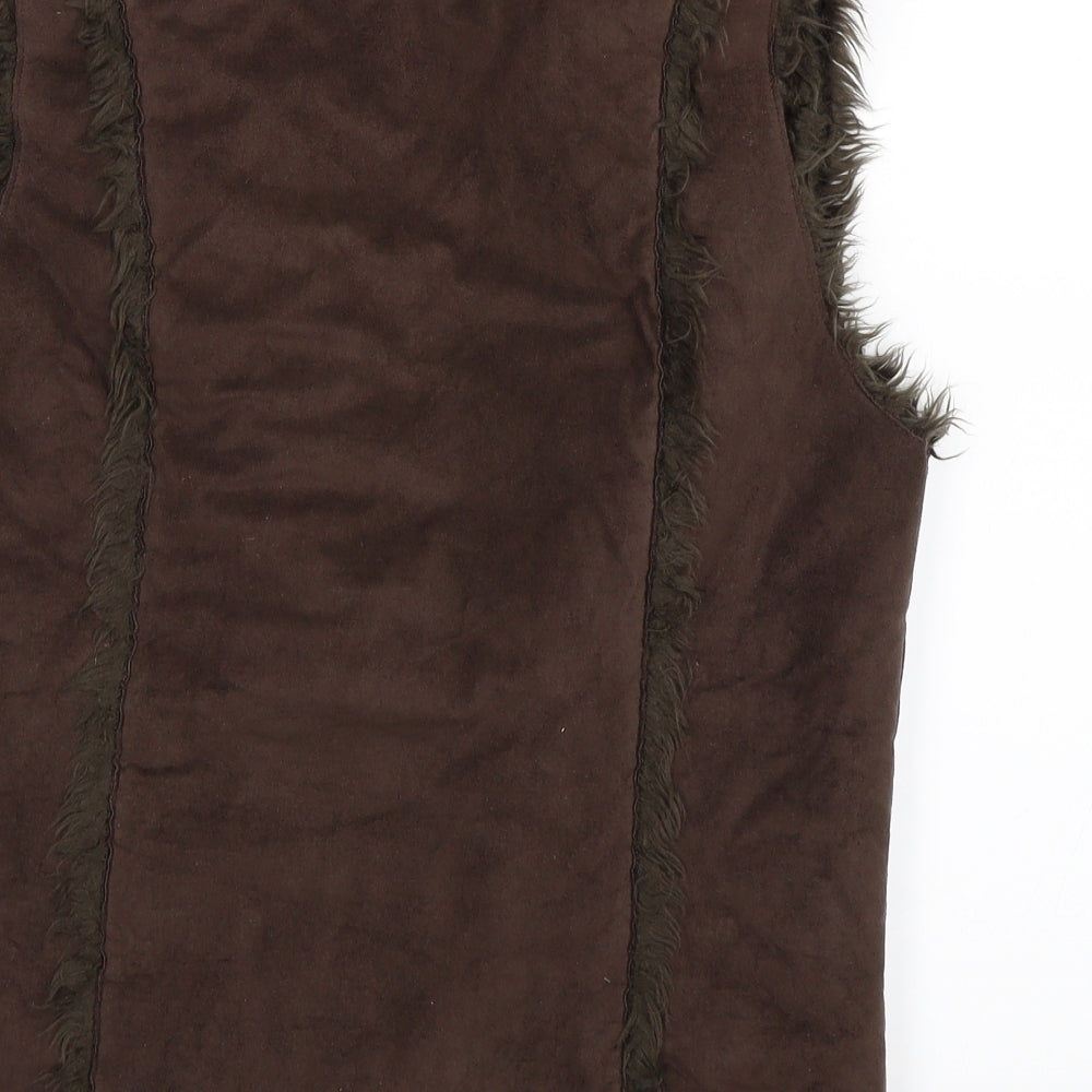 Denim Co Womens Brown   Jacket Waistcoat Size 14  - Fury