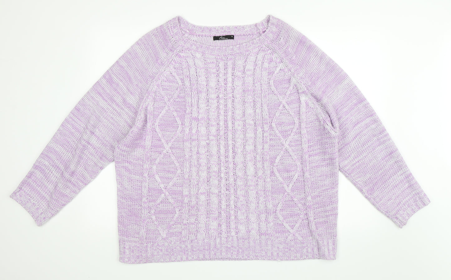 BM Collection Womens Purple   Pullover Jumper Size XL