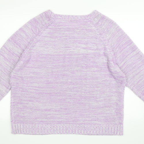 BM Collection Womens Purple   Pullover Jumper Size XL
