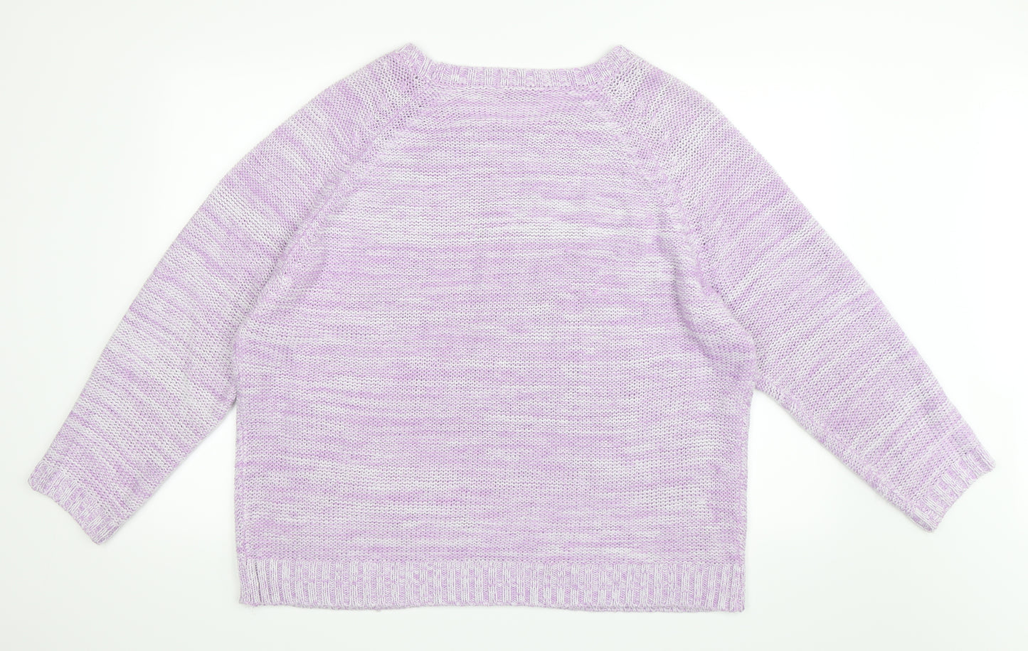 BM Collection Womens Purple   Pullover Jumper Size XL
