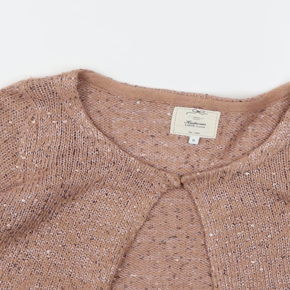 New Look Womens Pink  Knit Cardigan Jumper Size 8