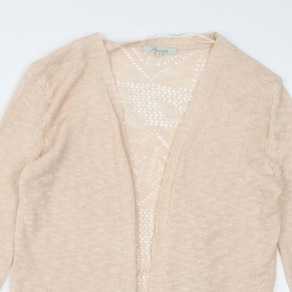 Peacocks Womens Pink  Knit Cardigan Jumper Size 10