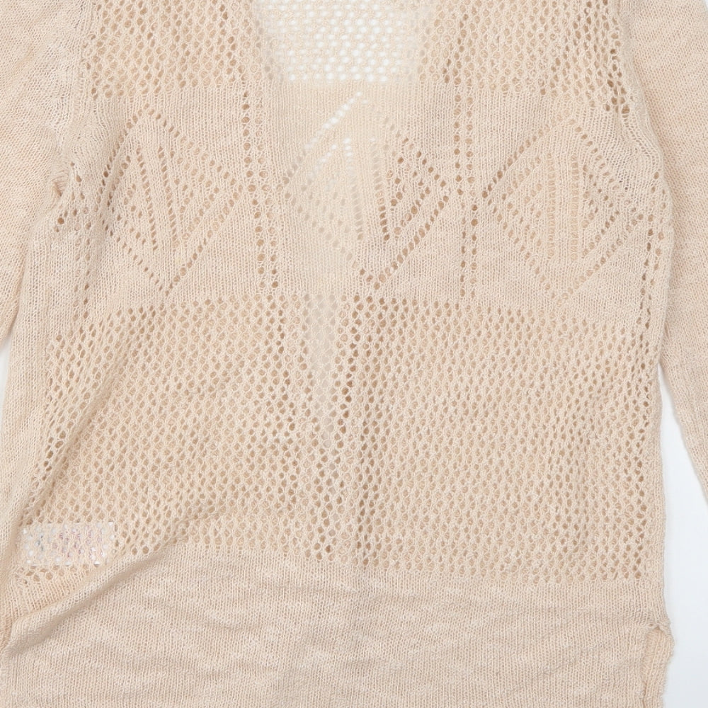 Peacocks Womens Pink  Knit Cardigan Jumper Size 10