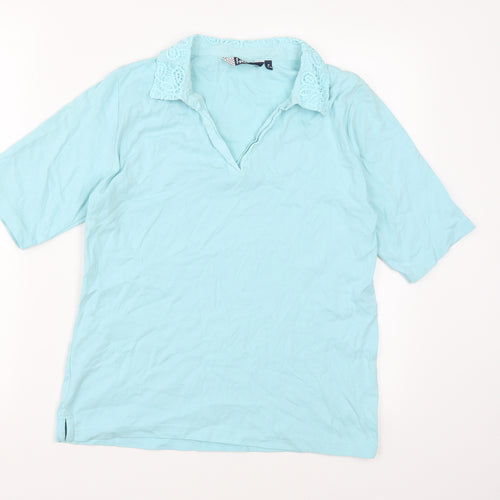Isle Essentials Womens Blue   Basic T-Shirt Size M