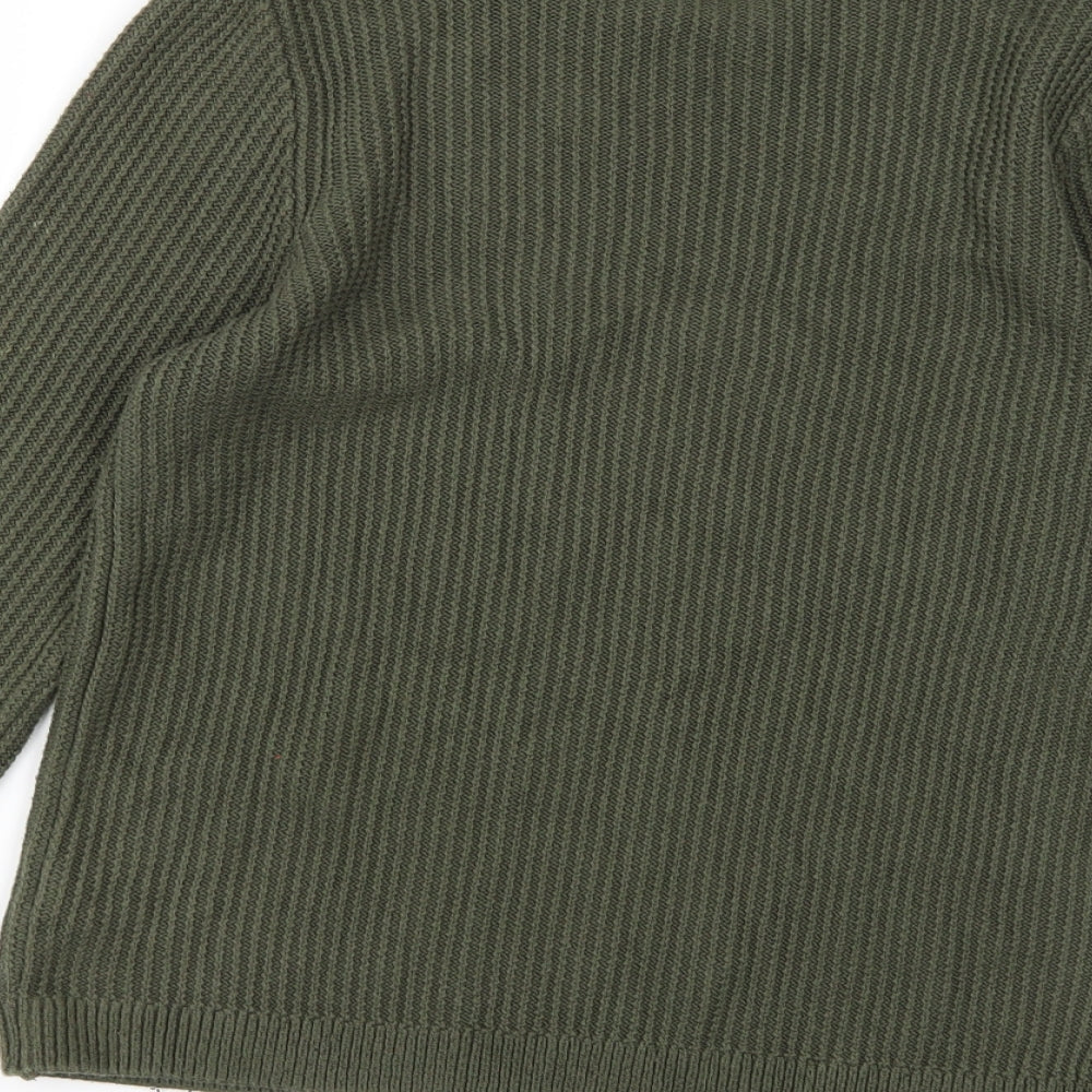 Topman Mens Green  Knit Pullover Jumper Size XS