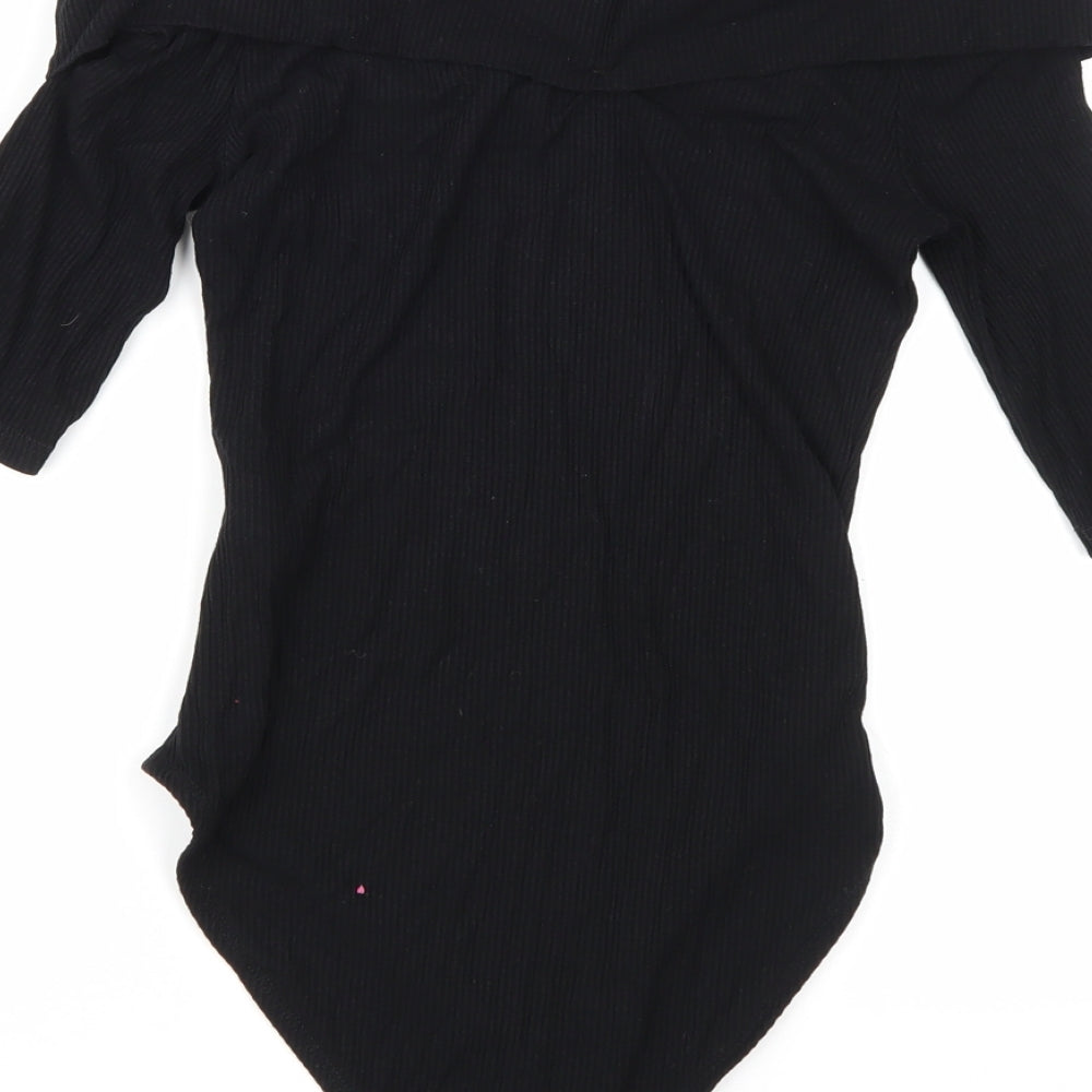 Topshop Womens Black   Bodysuit One-Piece Size 10