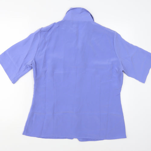 Simon Jersey Womens Purple   Basic Blouse Size 16