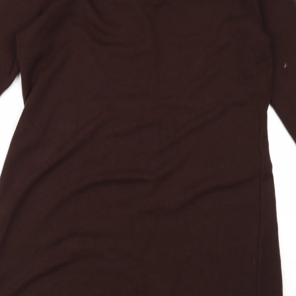 Marks and Spencer Womens Brown  Knit Cardigan Jumper Size 12