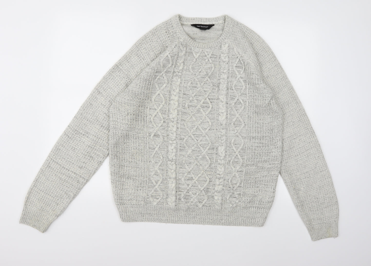 Cedar Wood State Mens Grey  Knit Pullover Jumper Size S