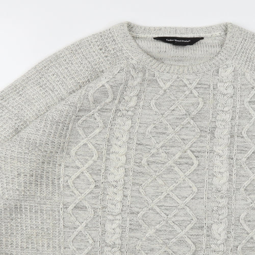 Cedar Wood State Mens Grey  Knit Pullover Jumper Size S