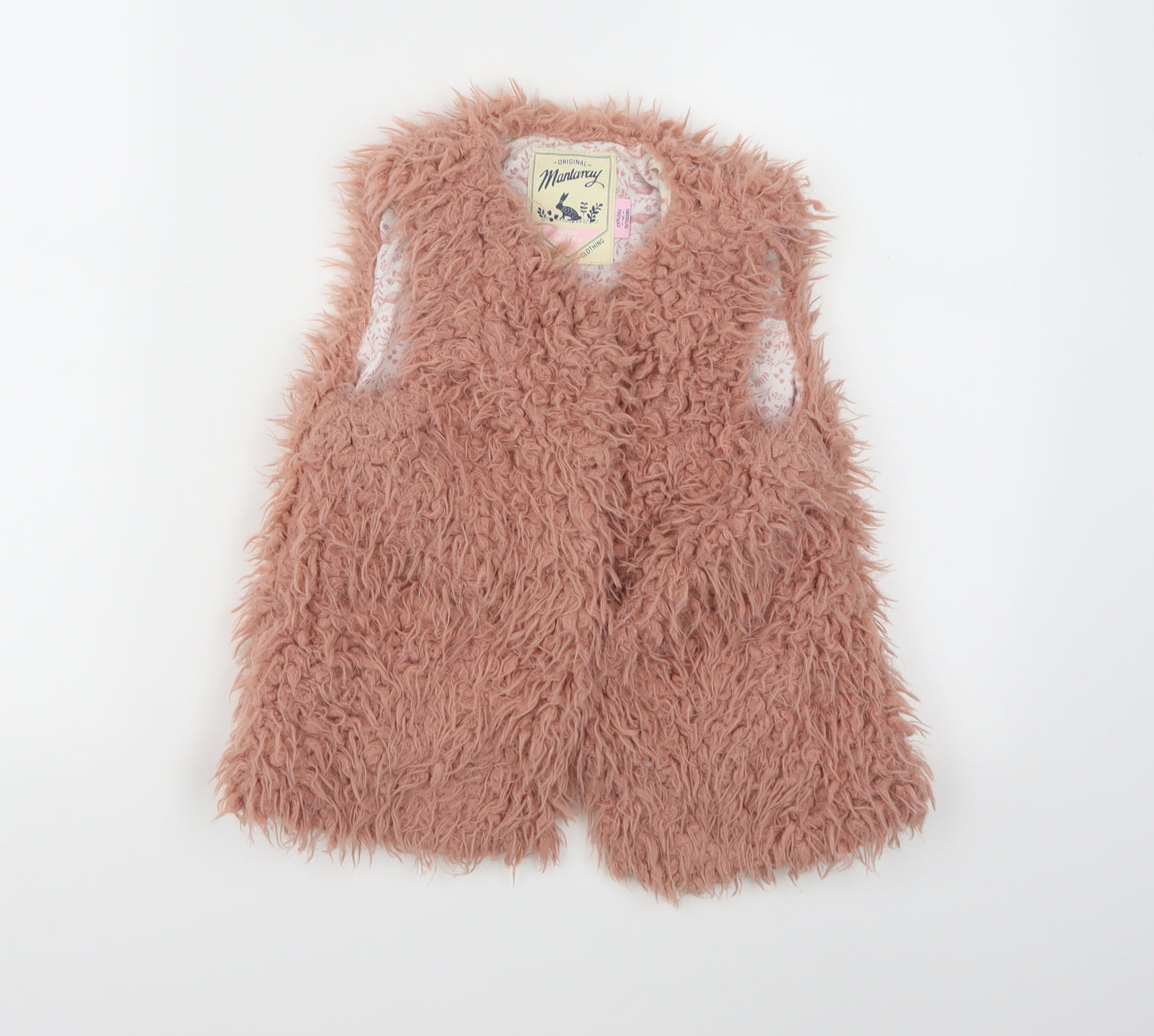 Mantaray Girls Pink  Fleece Gilet Jacket Size 7-8 Years